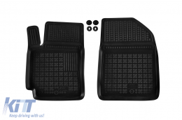 Specific rubber mats suitable for Kia Rio after 2017, 4-piece set, black color-image-6214752