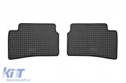 Specific rubber mats suitable for Kia Rio after 2005, 4-piece set, black color-image-6248672