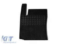 Specific rubber mats suitable for Kia Rio, Stonic 2017-2021, after 2021, 4-piece set, black color-image-6228952