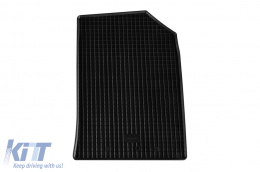 Specific rubber mats suitable for Kia Rio, Stonic 2017-2021, after 2021, 4-piece set, black color-image-6228953