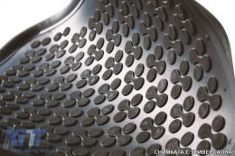 Specific rubber mats suitable for Kia Rio 2011-2017, 4-piece set, black color-image-6214714