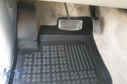 Specific rubber mats suitable for Kia Sorento 2002-2009, 4-piece set, black color-image-6214682
