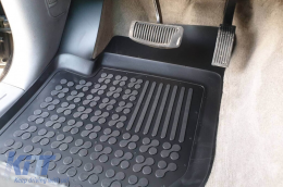 Specific rubber mats suitable for Kia Sorento 2002-2009, 4-piece set, black color-image-6214683