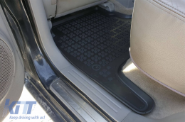 Specific rubber mats suitable for Kia Sorento 2002-2009, 4-piece set, black color-image-6214685