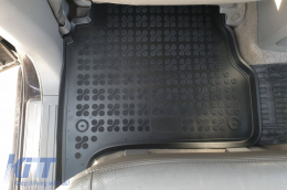 Specific rubber mats suitable for Kia Sorento 2002-2009, 4-piece set, black color-image-6214686