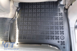 Specific rubber mats suitable for Kia Sorento 2002-2009, 4-piece set, black color-image-6214687