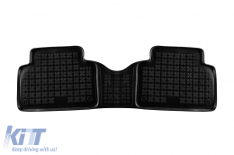 Specific rubber mats suitable for Kia Sorento after 2020 with 7 seats including third row seats, 3-piece set, black color-image-6214787