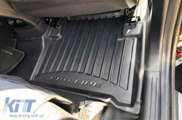Specific rubber mats suitable for KIA Sorento Hybrid XL after 2020, 4-piece set, black color, with 24-month warranty-image-6222681