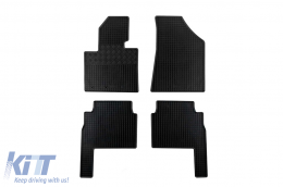 image-43-Specific rubber mats suitable for Kia Sorento after 2009, 5 seats, 4-piece set, black color