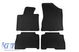 Specific rubber mats suitable for Kia Sorento 2013-2015, 4-piece set, black color-image-6229933
