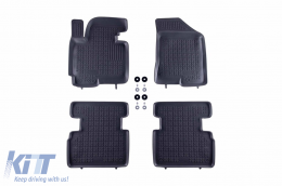 Specific rubber mats suitable for Kia Sportage 2010-2015, 4-piece set, grey color - ABFMK6016181