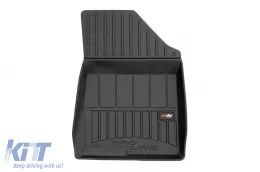 Specific rubber mats suitable for Kia Sportage after 2021, not suitable for Hybrid version, 3-piece set, black color, with 24-month warranty-image-6223558