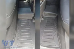 Specific rubber mats suitable for Kia Sportage after 2021, not suitable for Hybrid version, 3-piece set, black color, with 24-month warranty-image-6223564
