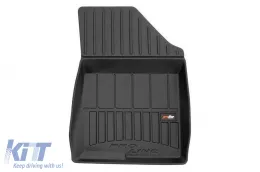 Specific rubber mats suitable for Kia Sportage Hybrid after 2021, 3-piece set, black color, with 24-month warranty-image-6223568