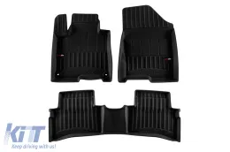 Specific rubber mats suitable for Kia Sportage, Sportage PHeV after 2021, 3-piece set, black color, with 24-month warranty-image-6223948