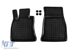 Specific rubber mats suitable for Kia Stinger after 2017, 4-piece set, black color-image-6214760