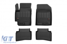 image-60-Specific rubber mats suitable for Kia Stonic, Rio after 2017, 4-piece set, black color, with 24-month warranty from Frogum 3D ProLine series.
