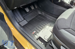 Specific rubber mats suitable for Kia Stonic, Rio after 2017, 4-piece set, black color, with 24-month warranty from Frogum 3D ProLine series.-image-6221334