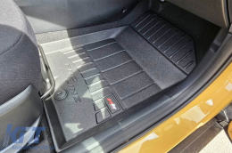 Specific rubber mats suitable for Kia Stonic, Rio after 2017, 4-piece set, black color, with 24-month warranty from Frogum 3D ProLine series.-image-6221337