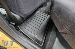 Specific rubber mats suitable for Kia Stonic, Rio after 2017, 4-piece set, black color, with 24-month warranty from Frogum 3D ProLine series.-image-6221340