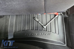 Specific rubber mats suitable for Kia Stonic, Rio after 2017, 4-piece set, black color, with 24-month warranty from Frogum 3D ProLine series.-image-6221343