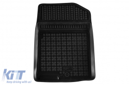 Specific rubber mats suitable for Kia Stonic after 2017, 3-piece set, black color-image-6214769