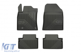 Specific rubber mats suitable for Kia Xceed after 2019, 4-piece set, black color-image-6226970