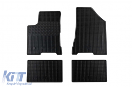 Specific rubber mats suitable for Lada Vesta after 2015, 4-piece set, black color-image-6257028
