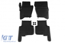 Specific rubber mats suitable for Land Rover Discovery 2004-2016, 4-piece set, black color-image-6216510