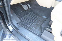Specific rubber mats suitable for Land Rover Discovery 2004-2016, 4-piece set, black color-image-6216515