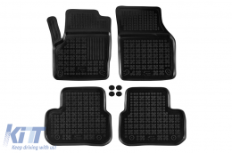 Specific rubber mats suitable for Land Rover Discovery Sport after 2015, 4-piece set, black color-image-6216517