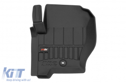 Specific rubber mats suitable for Land Rover Discovery 4 2009-2016 from Frogum 3D ProLine series, 3-piece set, black color, with 24-month warranty-image-6222811