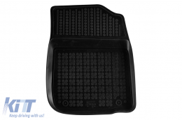 Specific rubber mats suitable for Lexus ES 300h, 350 2012-2018 for all versions, 3-piece set, black color-image-6216419