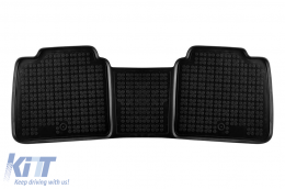 Specific rubber mats suitable for Lexus ES 300h, 350 2012-2018 for all versions, 3-piece set, black color-image-6216420