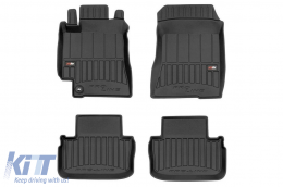 Specific rubber mats suitable for Lexus IS 1999-2005, 4-piece set, black color, with 24-month warranty-image-6223208