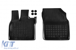 Specific rubber mats suitable for Lexus LBX Hybrid, 4x2, 4x4 after 2023, 3-piece set, black color-image-6216429