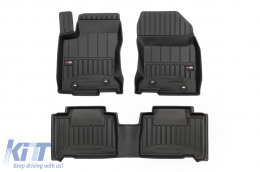 image-2-Specific rubber mats suitable for Lexus NX after 2014, 3-piece set, black color, with 24-month warranty