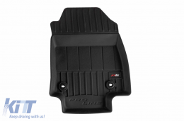 Specific rubber mats suitable for Lexus NX PHEV after 2021, 3-piece set, black color, with 24-month warranty-image-6223787