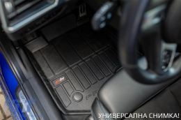 Specific rubber mats suitable for Lexus NX PHEV after 2021, 3-piece set, black color, with 24-month warranty-image-6223791