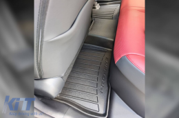 Specific rubber mats suitable for Lexus NX PHEV after 2021, 3-piece set, black color, with 24-month warranty-image-6223795