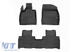 Specific rubber mats suitable for Lexus RX 450 after 2016, 3-piece set, black color, with 24-month warranty - ABFML6017926