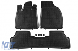 Specific rubber mats suitable for Lexus RX450h 2012-2015, 3-piece set, black color-image-6216387