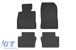 image-10-Specific rubber mats suitable for Mazda 2 after 2015, 4-piece set, black color