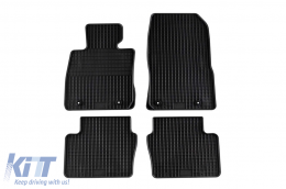 Specific rubber mats suitable for Mazda 2, CX-3 after 2015, 4-piece set, black color-image-6229743