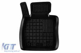 Specific rubber mats suitable for Mazda 2 2014-2023, 4-piece set, black color-image-6214439