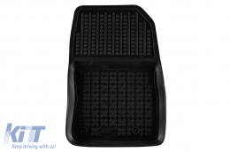 Specific rubber mats suitable for Mazda 2 2014-2023, 4-piece set, black color-image-6214440
