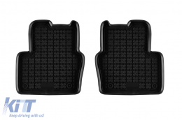Specific rubber mats suitable for Mazda 2 2014-2023, 4-piece set, black color-image-6214441