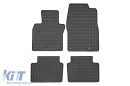 Specific rubber mats suitable for Mazda 3, CX-30 after 2019, 4-piece set, black color-image-6229757