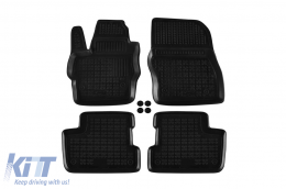 Specific rubber mats suitable for Mazda 3 2009-2013, 4-piece set, black color