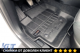 Specific rubber mats suitable for Mazda 3 2009-2013 from Frogum 3D ProLine series, 4-piece set, black color, with 24-month warranty-image-6220960